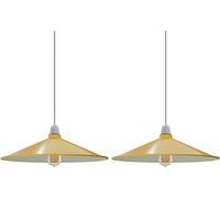 DC VOLTAGE Yellow Metal Ceiling Lamp Shade 40CM Easy Fit Light Pendant Modern Ceiling Lighting Shade for Bedroom, Hallway, Office Restaurant Industrial Farmhouse Light Shades Hanging Pendant