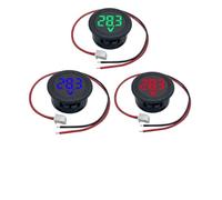 DC Voltmeter, Digital Display Round 2-Wire Voltage Meter for Car, DC 4-100V, ±1% Accuracy, 300ms Refresh, Reverse Protection, Red LED