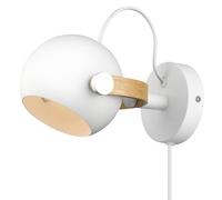 DC Wall Lamp Ø12 White/Oak