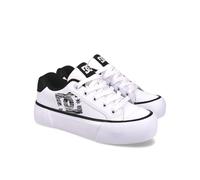 DC Women's Chelsea Platform Skate Shoe, White/Black, 7 UK