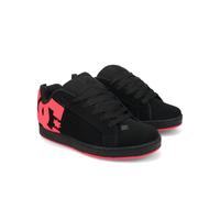 DC Women's Court Graffik Casual Low Top Skate Shoe, Black/Hot Pink, 4.5 UK