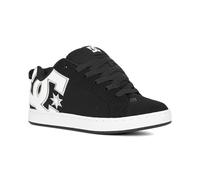 DC Women's Court Graffik Skate Shoes - Black/White Stencil