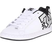 DC Womens Dc Women's Court Graffik Casual Skate Shoe, White/M Silver, 9