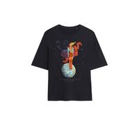 Dc Supergirl Galactic Woman of Tomorrow Ladies Oversized T Shirt, Black, Small