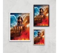 DC Wonder Woman Giclee Art Print - A4 - Wooden Frame