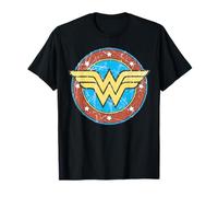 DC Wonder Woman Logo Circle Distressed T-Shirt