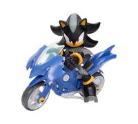 DC x Sonic Shadow as Batman & Batcycle 5" / 13cm Action Figure Set, Officially Licensed by Jakks Pacific, 5" Shadow Action Figure, Interactive Vehicle with Moving Wheels and Working Kickstand