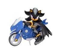 DC x Sonic Shadow as Batman & Batcycle 5" / 13cm Action Figure Set, Officially Licensed by Jakks Pacific, 5" Shadow Action Figure, Interactive Vehicle with Moving Wheels and Working Kickstand