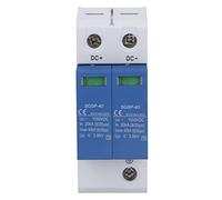 DC1000V Photovoltaic Protective Device SPD, 40kA Lightning Protector with Blue and White Flame - Retardant PC Housing, IP20 Rated, for Solar PV Systems Installation on 35mm (2P)