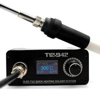 DC12-24V 75W T12-942 Soldering Iron Digital Soldering Station Adjustable temperature Autosleep/Auto power-off/one-key boost Comes with T12-K solder tip for RC toy electronics Repair fpv hobbist
