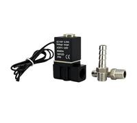 DC12/24V AC110/220V Normally Closed 1/4" Silent Oil Free Bidirectional NormallyClosed Pneumatic Solenoid Valve 304 Joint(14MM,AC110V)