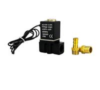 DC12/24V AC110/220V Normally Closed 1/4" Silent Oil Free Bidirectional NormallyClosed Pneumatic Solenoid Valve 304/Bronze Joint(Model A-8MM,DC24V)