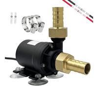 DC12/24V Brushless Submersible Water Pump, 800 L/H Flow Rate with 5 m Head for Pond Aquarium Fountain, Ultra-Quiet <35 dB & Low-Power 19 W