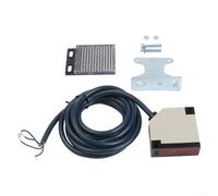 DC12-24V, E3JK-R4M1 Mirror-Reflective Photoelectric Sensor Switch, DC12-24V/AC 90-250V 3A, Metal Housing for Industrial Automation, Compatible with Reflective Object Detection