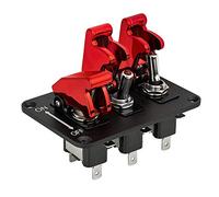 DC12V 20A Car Bus Modified Toggle Switch Panel, 3 Red Switches