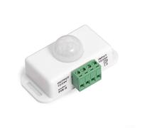 DC12V 24V 6A PIR Motion Sensor Detector Switch for LED Strip Light Lamp with Long Term Durability (White)