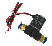 DC12V 24V AC110V 220V Normally Closed 1/4" Silent Oil Free Bidirectional NormallyClosed Pneumatic Solenoid Valve(4MM,AC110V)