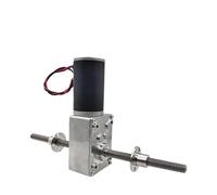 DC12V 24V DC Worm Geared electronic starter With Self-Locking Adjustable Speed And Reversible M8 Double Shaft With Fange Speed 12 To 470RPM IINKUEYK(AB Type,160 RPM_12V)