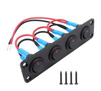 DC12V Car Toggle Switches Panel With LED Breaker Circuits Breaker Starts Stop Control For Vehicles Marine Boats 20A Boat Electrical Switch
