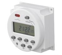 DC12V Delay for Relay with LCD Timer Switch, Digital Electronic Weekly Programmable Power for Relay for Street Light Control, 16A Capacity, 1 M