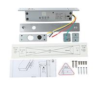 DC12V Electric Bolt Lock, Narrow Deadbolt Drop Door Lock with Time Delay LED Display, Aluminum Alloy Electric Drop Bolt Plug for Door Entry Access Control, Anti Prying Design (Power Off Unlocking)