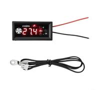 DC12V Fan Temperature Controller with Probe, -9.9 to 99.9°C Digital Display Speed Regulator Module for PC Server Cooling, Red Black Wire Input(B)