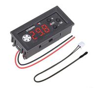 DC12V Fan Temperature Controller with Probe, -9.9 to 99.9°C Digital Display Speed Regulator Module for PC Server Cooling, Red Black Wire Input(A)