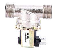 DC12V G1/2 NC Brass Electric Solenoid Valve, Normally Closed Water Inlet Valve, Electromagnetic Water Control Valve with Precision Threads for Irrigation, Appliance, and Plumbing S