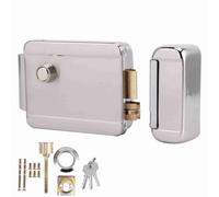 DC12V Single Headed Electric Control Lock Anti Theft Security Door Access for Home Totel Secure Home Access Control with Left Forward Unlocking 0.1in Thick Iron Brushed Body for