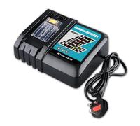DC18RC 14.4V-18V 3.0Ah Charger Compatible with Makita 18V Battery BL1860 BL1850 BL1840 BL1830 BL1815 BL1415 BL1430 UK Plug