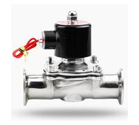 DC24V AC220V DN15/20/25/32/40/50 1.5" 2" 2.5" Tri Clamp SUS304 Stainless Steel Sanitary Solenoid Valve(DN15AC220V,Polished_SUS304)