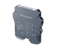 DC24V Analog Signal Converter 4-20ma to 0-10V 0-5V Signal Isolator 35MM Rail Voltage Current Signal Conditioner(1 in 2 out,4-20MA_INPUT 4-20MA)