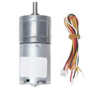 DC24V Brushless Geared Motor, Direct Current Reduction Motor with Double Protection, All - Metal Gear for Long Service Life, D - Shaped Shaft for Model Car Robot Smart (1360RPM)
