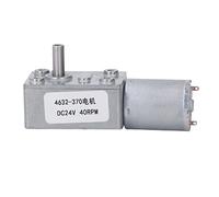 DC24V Self Locking Gear Motor, DC Geared Motor with Turbine Speed Reduction, CW CCW Rotation for Automation Equipment, Medical Devices and Robotics (40RPM)