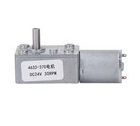 DC24V Self Locking Gear Motor, DC Geared Motor with Turbine Speed Reduction, CW CCW Rotation for Automation Equipment, Medical Devices and Robotics (30RPM)