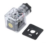 DC24V Solenoid Coil Hydraulic Valve Transparent Voltage Indicator for Industrial Control Systems 4.7x2.5cm