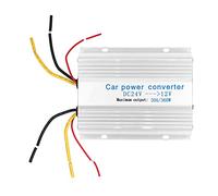 DC24V to 12V Power Supply, Voltage Regulator, 30A, Silver - Over Current Protection, Lightweight Design, Ideal for Remote Data Communications and Vehicles