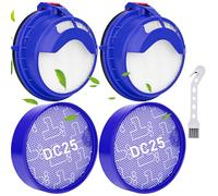 DC25 Filter Replacement Compatible with Dyson DC25 includes | 2 Washable Pre-Filter, 2 Post HEPA Filters, Compare to Part 919171-02 and 916188-06
