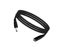 DC3.5x1.35mm Power Cord for Inline Adapter Cable, Black 1M | Ribbed Connector Grip Sections, Inline Extension for an Existing Power Connection, Single Extension Cable Package