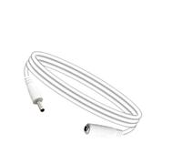DC3.5x1.35mm Power Cord for Inline Adapter Cable, White 5 METERS | Ribbed Connector Grip Sections, Inline Extension for an Existing Power Connection, Single Extension Cable Package
