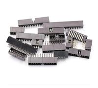 DC3-6/8/10/14/16/20/26/30/40P Straight 2.54mm Pitch JTAG Dual Row ISP Download Cable I/O Socket DIY(34P 100pcs)