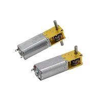 DC3V-12V 6V 9V 4-762rpm Slow Speed High Torque 050 Worm Gear electronic starter All Metal Gearbox electronic starter Right angle output shaft((E)95-381rpm,Double Shaft)