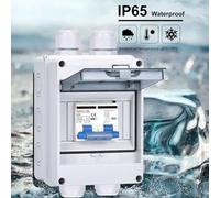 DC440V Solar Disconnect Box with 2 Pole Circuit Breaker Isolator Switch for Solar Panel Grid Connection and Wind Systems Rated Current 6A 125A IP65 (25A)