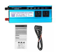 (DC48V) 5000W LCD Solor Power Inverter DC 12V/24V/48V To AC 220V Converter 3 Sockets 4 USB Ports