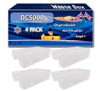 DC5000 Waste Box Compatible for Xerox DocuColor 5000 5000AP Printers, High-Definition Printing Effect with Chip, 50000 Pages (4 Pack Black)