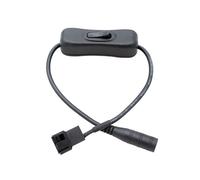 DC5521 - 4 Pin Cooling Fan Extension Wire, Wide Compatibility with Power Button, 310mm PVC Cord Case Fan Power Adapter Cable