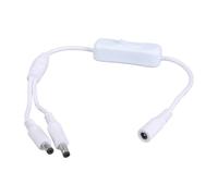 DC5521 Y Splitter Power Cable 5.5x2.1mm Female to 2 Male Extension Switcher for CCTV LED Light 37CM LED Power Cord