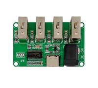 DC5V 1 to 4 Port USB Splitter Type-C Interface Version Splitter USB2.0 Hub Module No Drive USB Splitter with Indicator Light