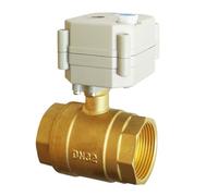 DC5V 12V 24V Brass 1-1/4'' Motorized Water Valves Metal Gear TF32-B2 Series 2/3/5/7 Wires 2 Way DN32 Automated Ball Valves(DC12V,CR702)