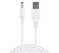 DC5V Charger Cable USB Toothbrush Charger USB To 5V DC Power Cable 1M | PVC with copper wire, 1 m dimensions, white tone, round jack design, small appliances use